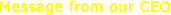 Message from our CEO